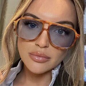 Retro Square Orange and Gray Sunglasses new